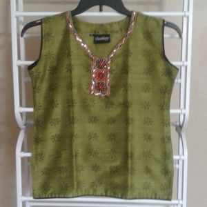 Khushboo Beautiful Indian Baroque Boho Top Size L